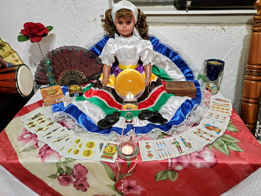 Tarot reading setup