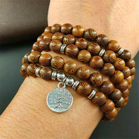 108 Beads Rosary Men Bracelet Tibetan Buddhist